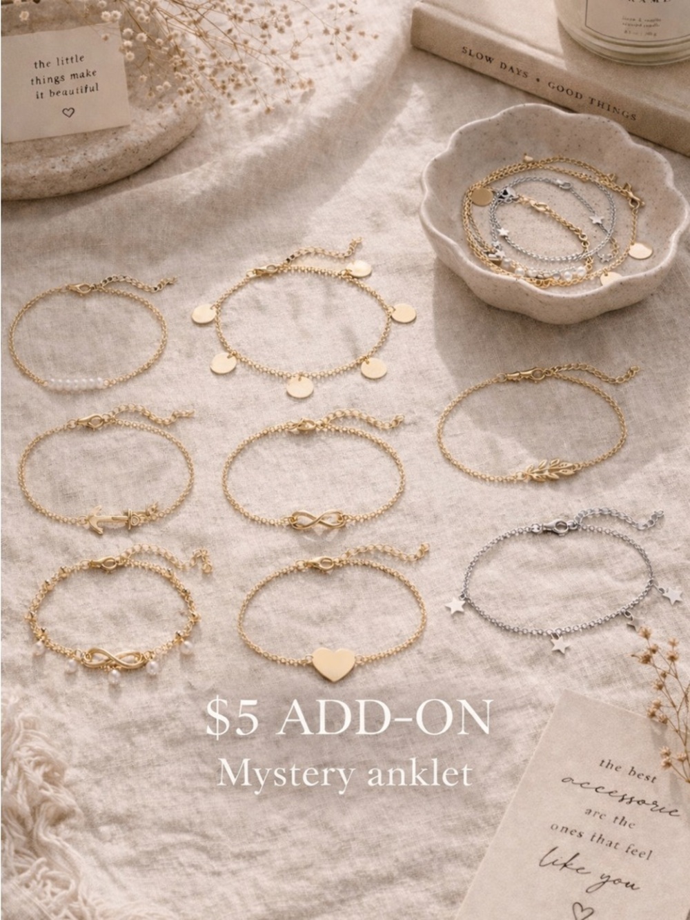 Add On Mystery Anklet ✨ Gold or Silver Chain Bracelet or Anklet